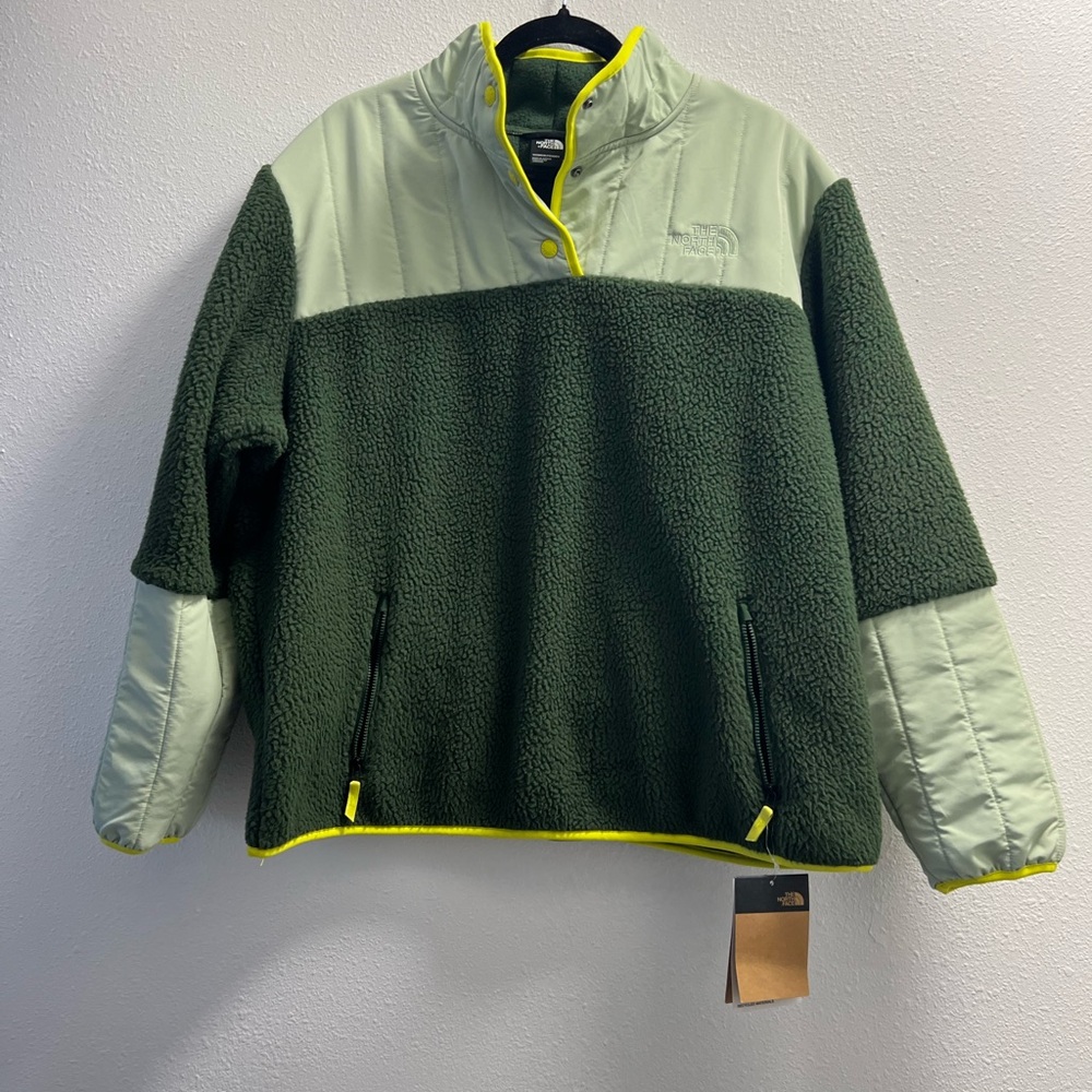 Women’s Cragmont Fleece ¼-Snap The North Face Green Sherpa Pullover